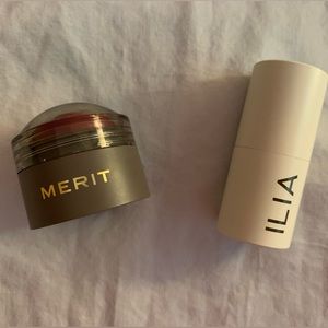 Merit & Ilia  cream blushes